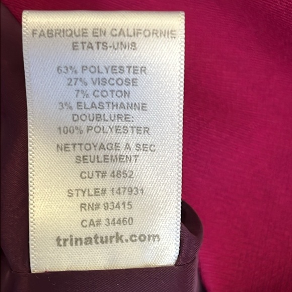 Trina Turk crepe cap sleeve Pink shift Dress - Picture 8 of 14